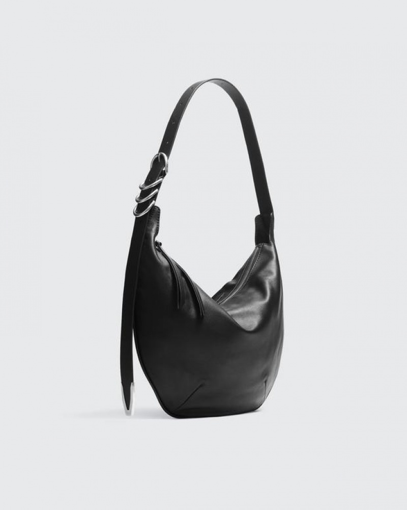 Rag & Bone Spire Shoulder Bag Medium Shoulder Bag Black | 26013PKNI