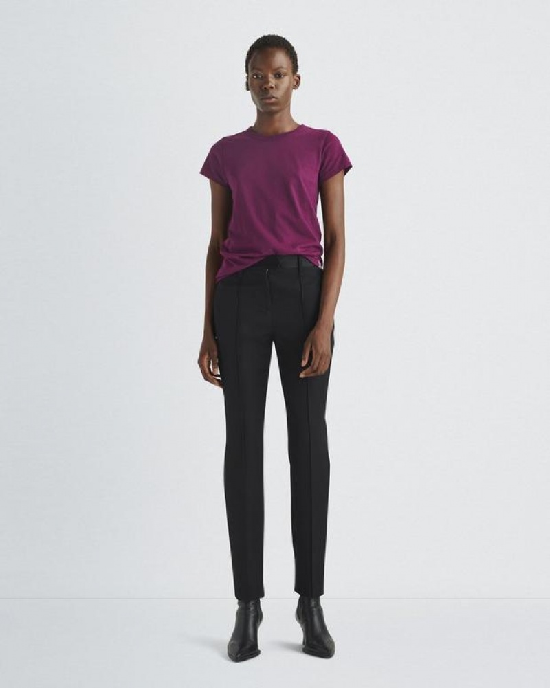 Rag & Bone The Slub Tee Organic Pima Cotton T-Shirt Dark Purple | 18734BSFK