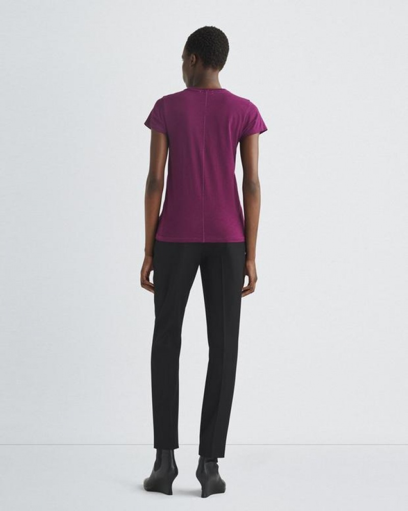 Rag & Bone The Slub Tee Organic Pima Cotton T-Shirt Dark Purple | 18734BSFK