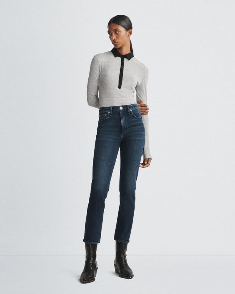 Rag & Bone Wren Ankle Slim High-Rise Vintage Stretch Jean Ella | 40683HLIZ