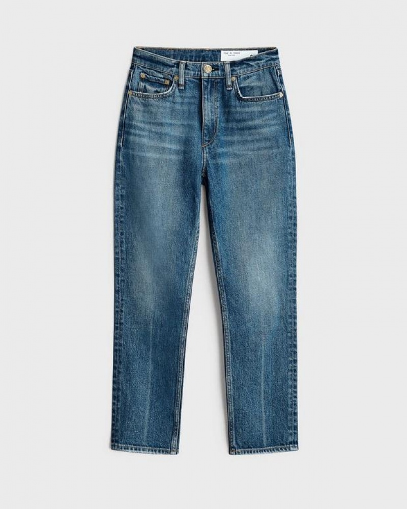 Rag & Bone Wren Ankle Straight High-Rise Vintage Stretch Jean Huntley | 51804QZRS