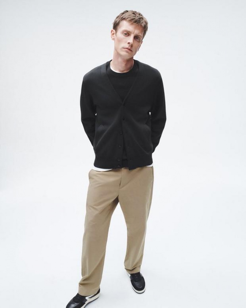 Rag & Bone York Viscose Cardigan Relaxed Fit Black | 19287HGFQ