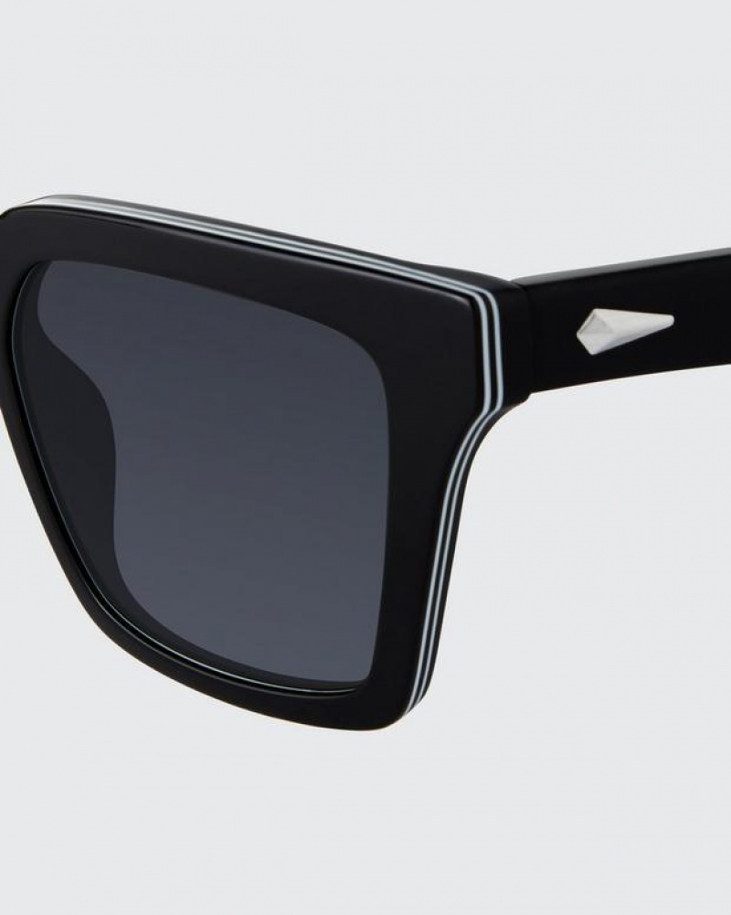 Rag & Bone Zander Square Sunglasses Black | 29613UPRJ