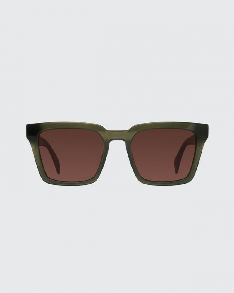 Rag & Bone Zander Square Sunglasses Green | 58302YJZF